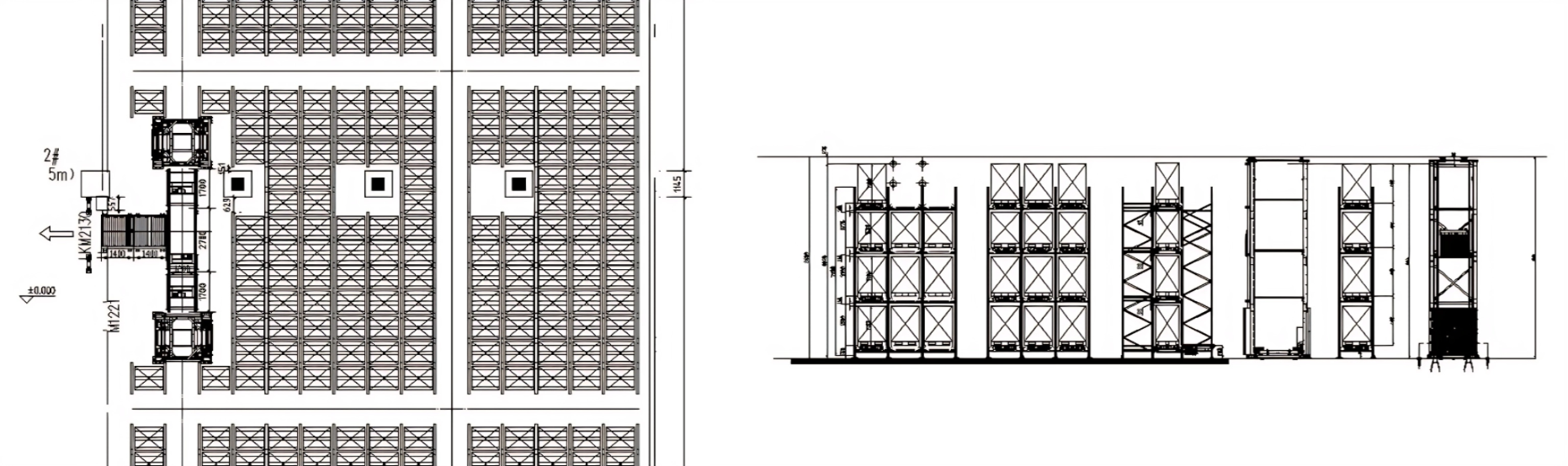智能仓库布局图(局部) 智能仓库布局图(局部)